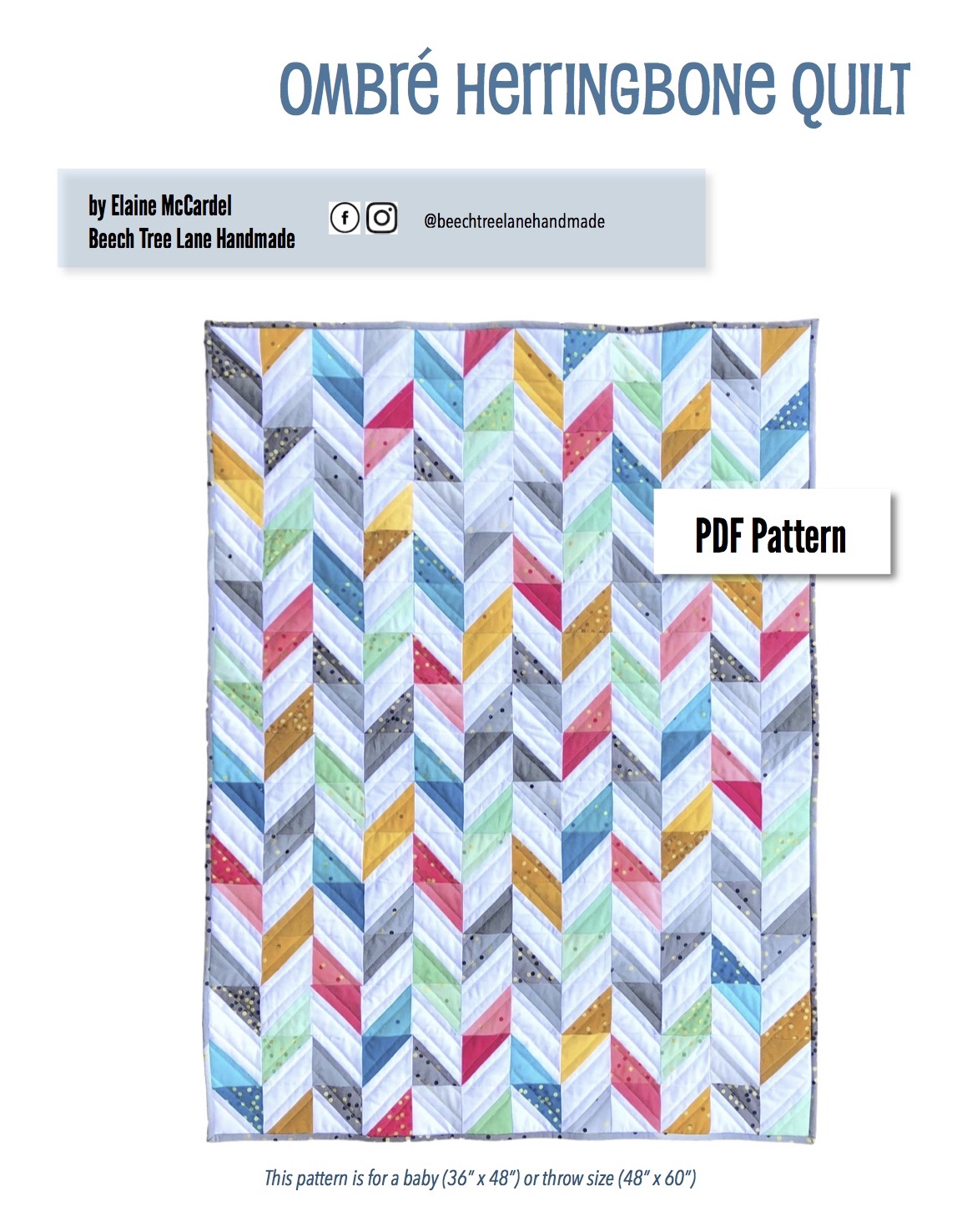 Herringbone Quilt Pattern Cover Page